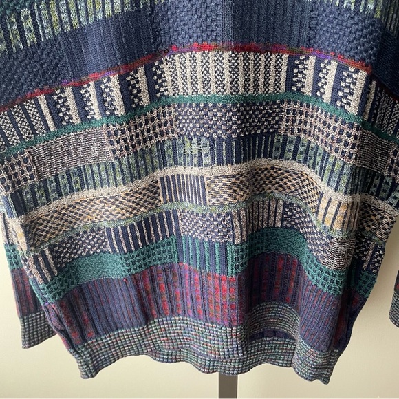 Vintage Tundra Coogi Style Knit Grandpa Sweater Cotton Blend Mens Size XL - Picture 3 of 9